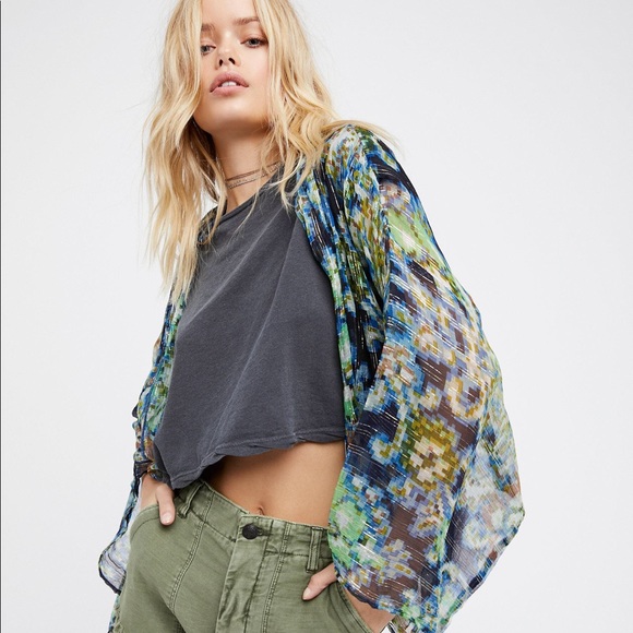 Free People Tops - Free People sheer kimono in Navy XS NWT